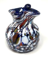 Fratelli Tosso Murano multicolor mini üveg dísz váza kiöntő (10cm)  RZ