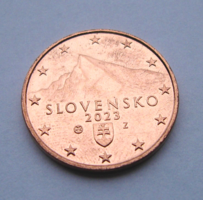 Szlovákia - 5 euró cent - 2023 - a Tátra egyik csúcsa
