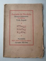 AUCASIN ÉS NICOLETE - FORDÍTOTTA TÓTH ÁRPÁD - KNER IZIDOR GYOMÁN 1921