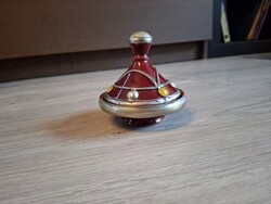 Terrakotta  Tagine, arab fűszertartó, díszítésekkel, hibátlan, kézimunka