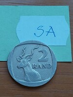 DÉL-AFRIKA 2 RAND 1989 Nagy kudu, Nikkellel bevont sárgaréz  SA