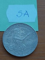 TUNÉZIA 1 DINÁR 1997 1418  Réz-nikkel  SA