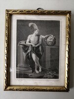 DÁVID - ANTIK METSZET - GUIDO RENI után FRIEDRICH JOHN ( 1769-1843 )