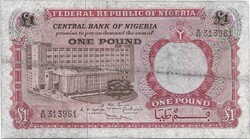 1 font pound 1967 Nigéria 1.