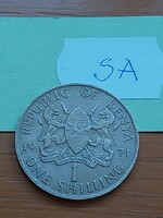 KENYA 1 SHILLING 1971 first President Jomo Kenyatta, Réz-nikkel  SA