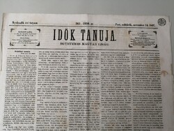 IDŐK TANUJA - EGYETEMES MAGYAR UJSÁG - PEST, CSÜTÖRTÖK, NOVEMBER 14. 1867