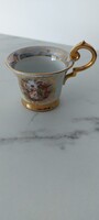 Antik GDR jelenetes barokk porcelán bögre