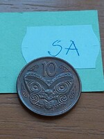 ÚJ-ZÉLAND NEW ZEALAND 10 CENT 2007 Acél réz bevonattal, II. Erzsébet, MASZK  SA