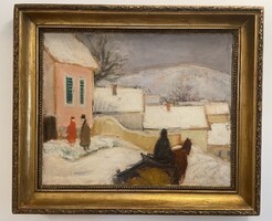Balogh Ervin (1925-2020) 69x83 cm EREDETI olajfestménye
