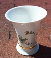 Hollóházi Erika mintás tölcsér porcelán váza