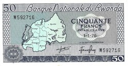 50 frank francs 1976 Ruanda Rwanda UNC