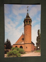 Képeslap,Monor,Evangélikus templom látkép,részlet, 1984-