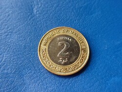 MALDÍV-SZIGETEK / MALDIVES 2 RUFIYAA 2017 KAGYLÓ! BIMETÁL! UNC!