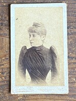 BARTOS MALVIN ANTIK FOTÓ SZÉKESFEHÉRVÁR ÉS SIÓFOK, NŐI PORTRÉ BÜSZT VIZITKÁRTYA