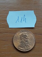 USA 1 CENT 1997  Abraham Lincoln,  Rézzel bevont cink 114
