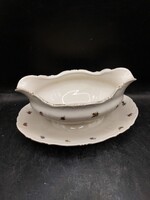 Zsolnay szószos porcelán asztalközép, kináló. 23 x 10 cm-es. 3396b