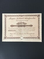 Magyar Tisztviselők Takarékpénztár Rt. Részvény 1910.