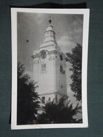 Képeslap,Forte fotó, Makó ,Református templom részlet,1957,