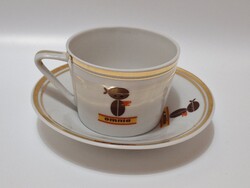 Hollóházi porcelán Omnia kávés csésze aljjal