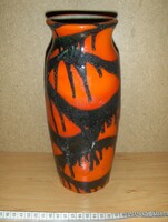Retro iparművész csurgatott kerámia váza - 25 cm (8/d)
