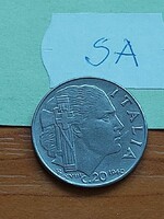 OLASZORSZÁG 20 CENTESIMI 1940 XVIII. R, Recés, acél, III. Viktor Emánuel király  SA