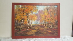 Csendes Ferenc: Őszi erdő 70 x 50 cm (2004)