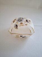 Zsolnay Kézzel festett Búzavirágos Bonbonier. Hibátlan! (No.: 25/164)