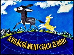 A világgá ment csacsi és bari, ritka diafilm.  Kiadás éve 1963.    27.