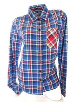 EREDETI SUPERDRY (L) KOCKÁS HOSSZÚ UJJÚ NŐI ING