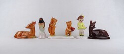 1U903 Régi Bodrogkeresztúri kerámia figura csomag 5 darab