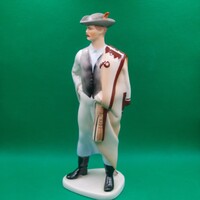 Káldor Aurél Aquincum porcelán Betyár,  csíkós férfi figura