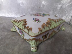 Herendi Viktória mintás porcelán kártya tartó doboz