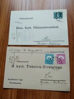 2 db irat Római katolikus Plébánia Hivatal,Pécs,Budai-külvárosbérmálási papír anyakönyvi ügy, 1930