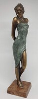 Czobor Sándor "Anna" c. bronzszobor, eredetiségigazolás, ingyen posta