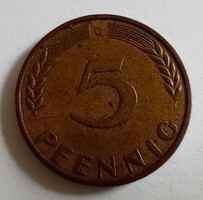Németország 5 Pfennig 1950