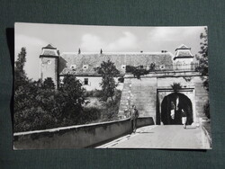 Képeslap,Mosonmagyaróvár,Vár bejárata látkép,részlet, 1967-