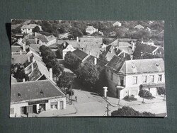 Képeslap,Mosonmagyaróvár,Tejbolt,Textil üzlet,utca,városi látkép,részlet, 1957-
