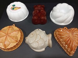 Kerámia kuglòf formák, 6 darab