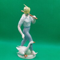 Retro Kőbányai/ Drasche  porcelán  Ludas Matyi, Ludas fiú  figura