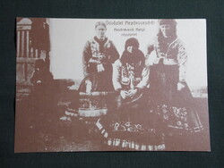 Képeslap,reprodukció,Mezőkövesd,múzeum,népviselet,népművészet látkép,részlet, 1990-