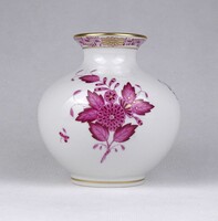 1U351 Antik Herendi lila Apponyi mintás porcelán váza 1940