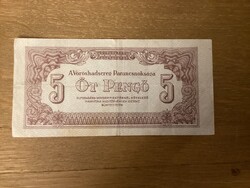5 pengő 1944 Vöröshadsereg .