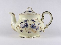 1U348 Búzavirág mintás Zsolnay porcelán teáskanna