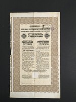 Pesti Hazai Első takarékpénztár Egyesület Záloglevél 1000 Svájci Frank 1931. Ritka