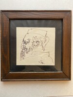 Szász Endre ( 1926 - 2003 ) - Rabbit ábrázoló rajza .