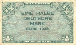 0,5 1/2 fél márka 1948 Németország
