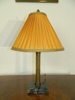 Antik art deco márványtalpas bronz asztali lámpa