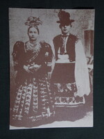 Képeslap,reprodukció,Mezőkövesd,Matyó múzeum,népviselet,népművészet látkép,részlet, 1990-