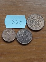AUSZTRIA 1 + 2 + 5 EURO CENT 2004 VIRG, Acél réz bevonattal, 360
