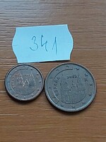 SPANYOLORSZÁG 1 + 5 EURO CENT 2003 Acél réz bevonattal, Santiago de Compostela, katedrális 341